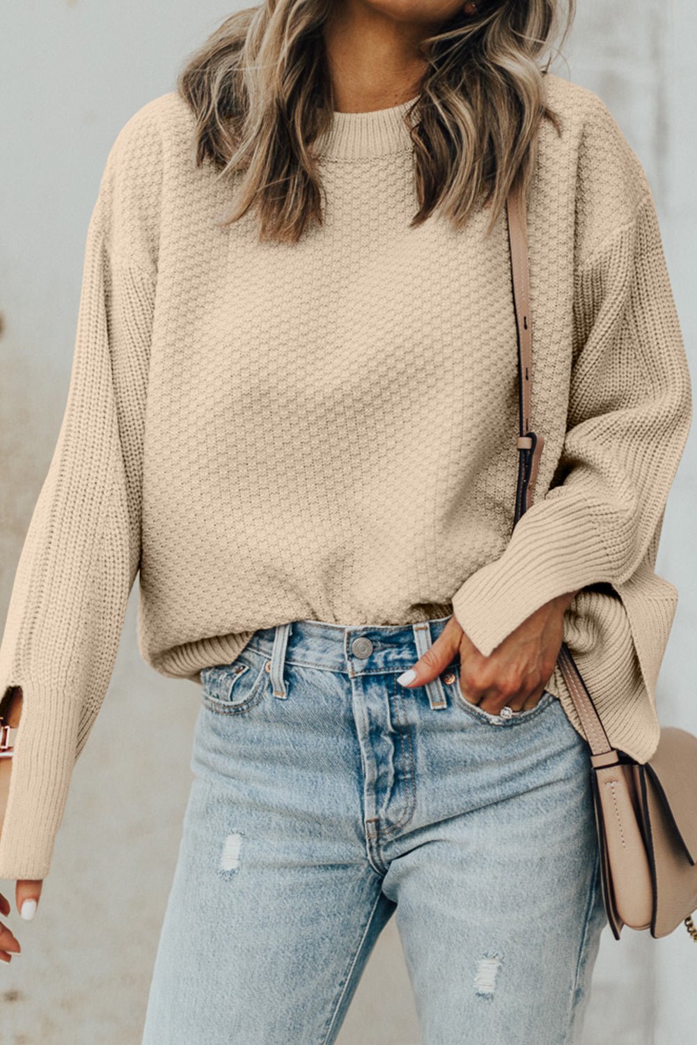 Cozy Chic: Split Cuff Sweater - The Charming Petite