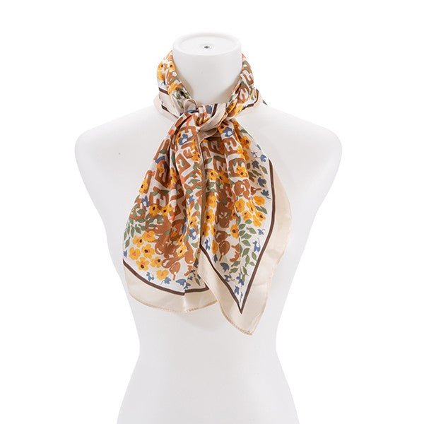 Dainty Floral Silk Scarf - The Charming Petite