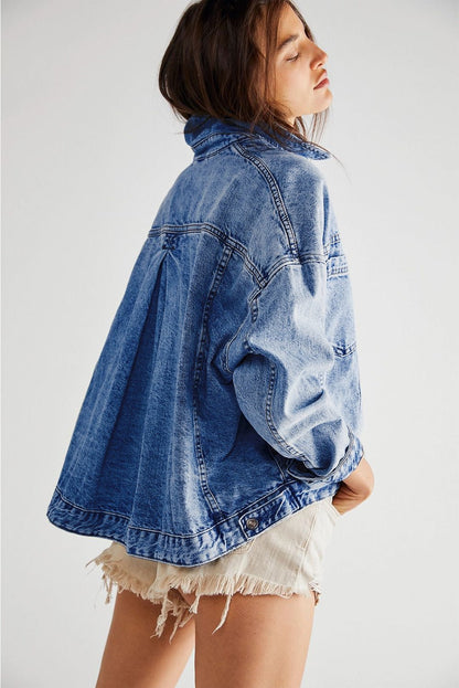 Oversized Denim Jacket also in Plus Sizes - The Charming Petite