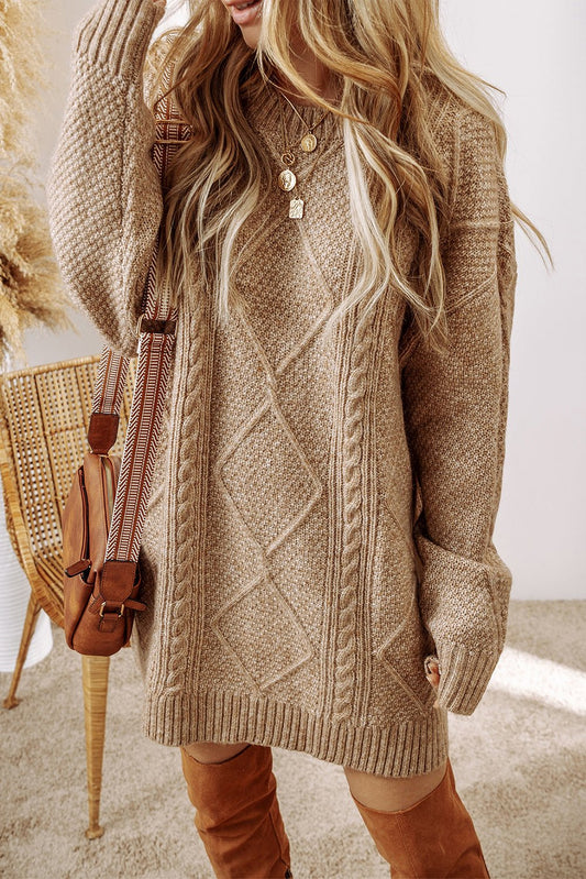 Stylish Loose Fit Sweater Mini Dress - The Charming Petite