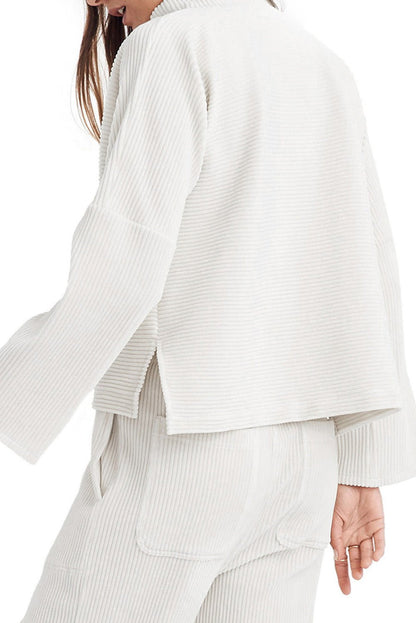 Versatile Plain White Casual Top - The Charming Petite