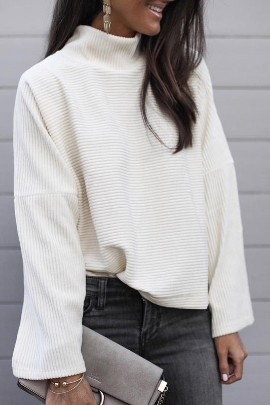 Versatile Plain White Casual Top - The Charming Petite