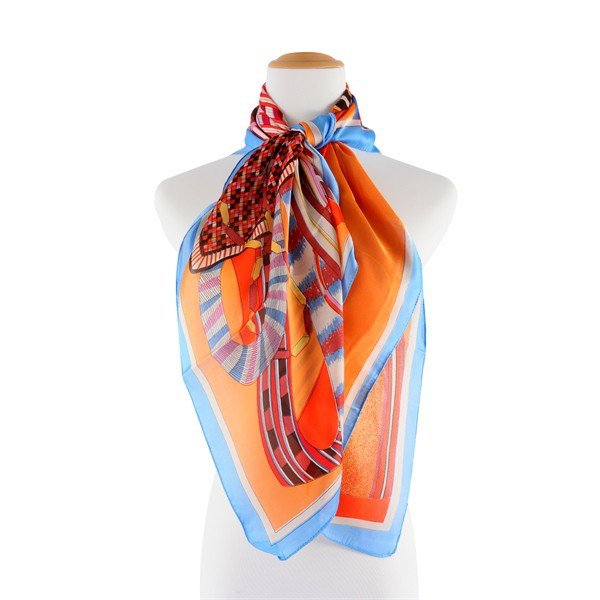 Vibrant Orange Fashion Scarf - The Charming Petite