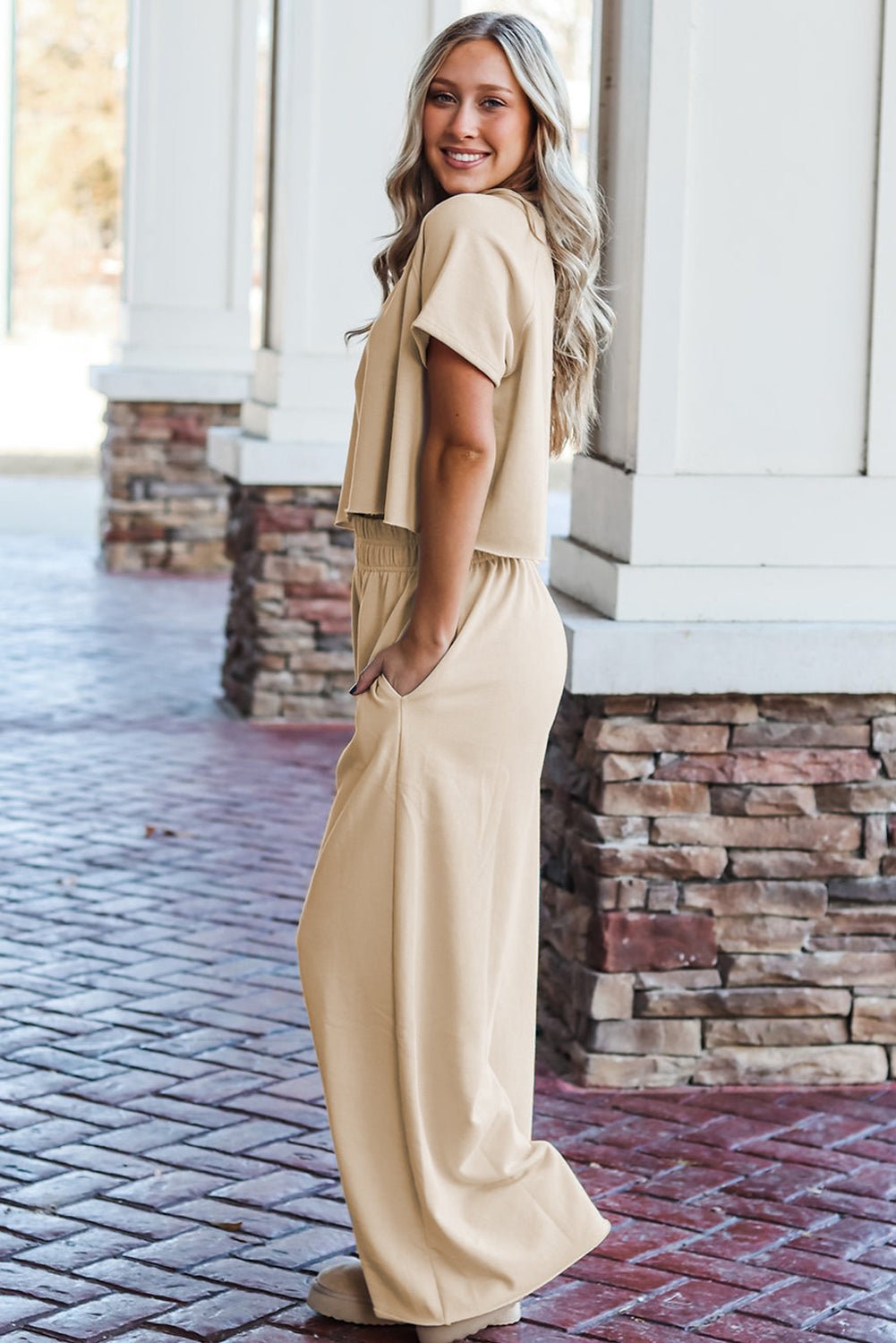 White Wide Leg Pants Set - The Charming Petite