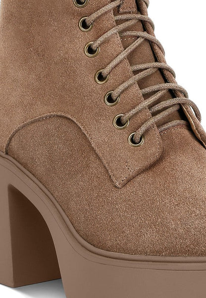 Carmac High Ankle Platform Boots - The Charming Petite