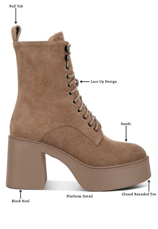 Carmac High Ankle Platform Boots - The Charming Petite