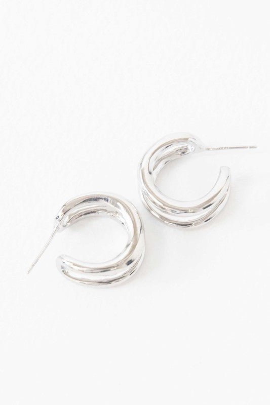 Double Hoop Earrings - The Charming Petite