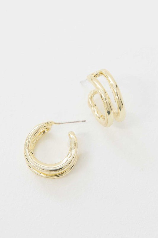 Double Hoop Earrings - The Charming Petite