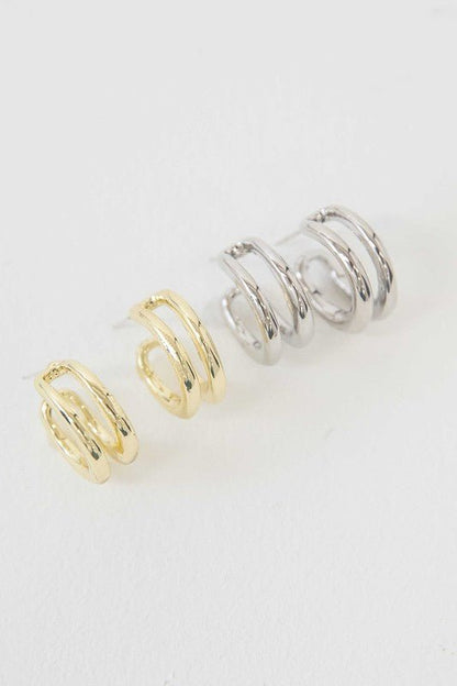 Double Hoop Earrings - The Charming Petite