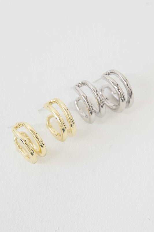 Double Hoop Earrings - The Charming Petite