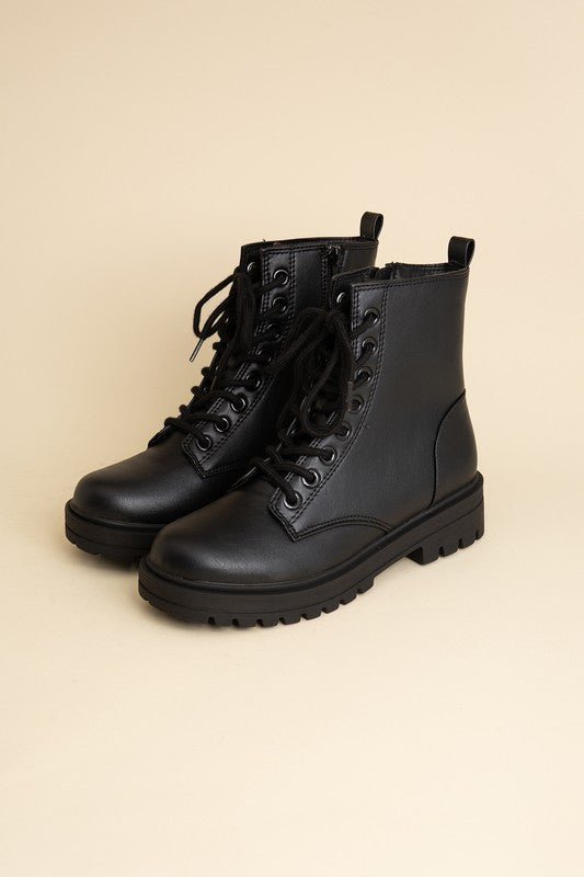 Epsom Combat Boots - The Charming Petite