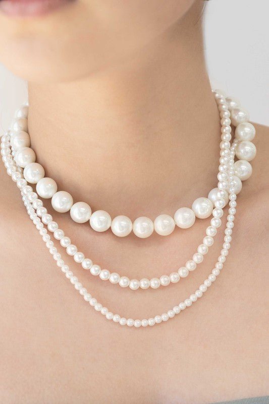 Layered Pearl Necklace - The Charming Petite