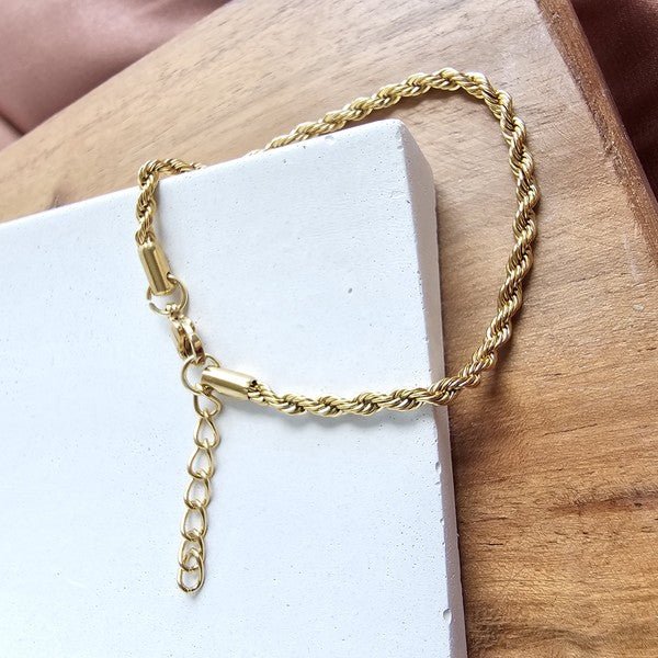 Luxe Gold Rope Bracelet - The Charming Petite