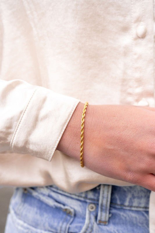 Luxe Gold Rope Bracelet - The Charming Petite