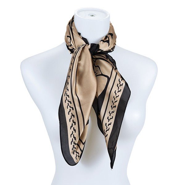 Neutral Tone Silk Scarf - The Charming Petite