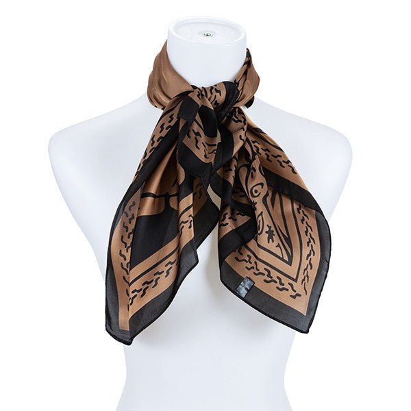 Neutral Tone Silk Scarf - The Charming Petite