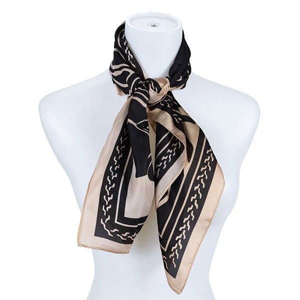 Neutral Tone Silk Scarf - The Charming Petite