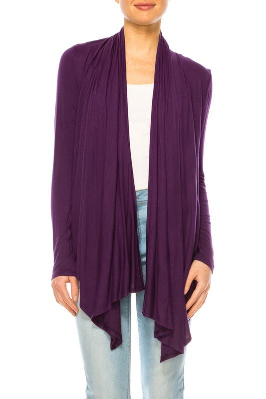 Relaxed Fit Waist Length Cardigan - The Charming Petite