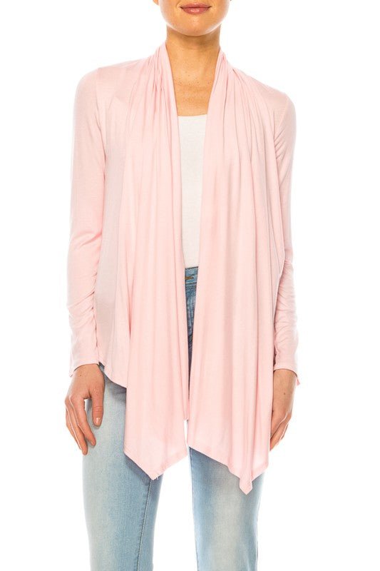 Relaxed Fit Waist Length Cardigan - The Charming Petite