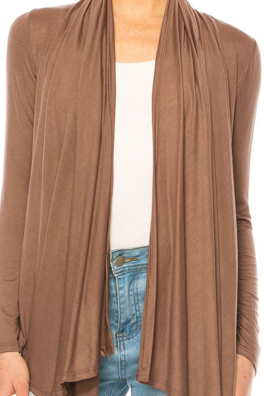 Relaxed Fit Waist Length Cardigan - The Charming Petite