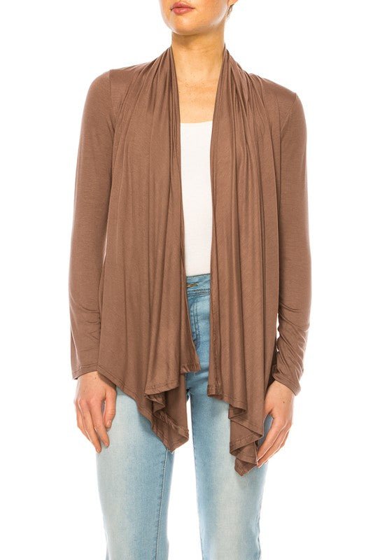 Relaxed Fit Waist Length Cardigan - The Charming Petite