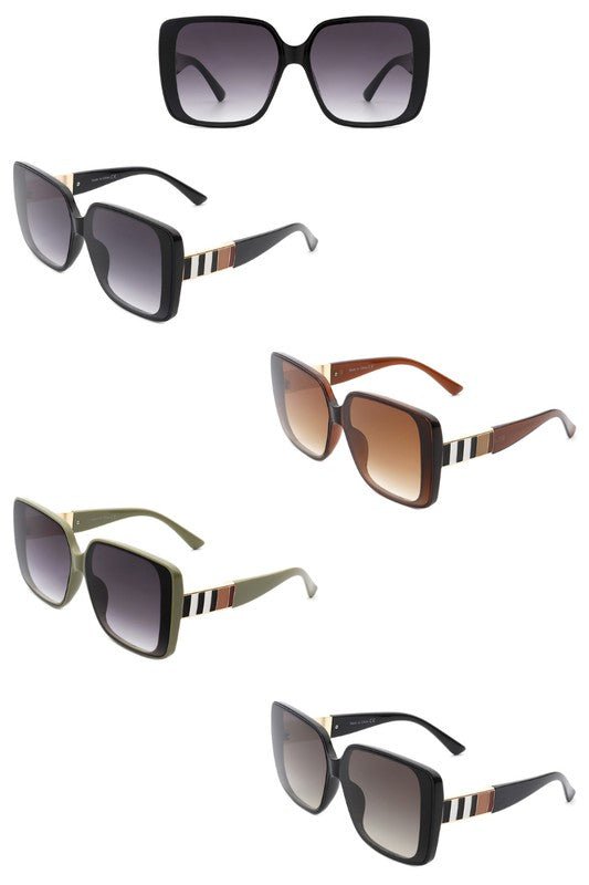 Square Retro Fashion Flat Top Women Sunglasses - The Charming Petite